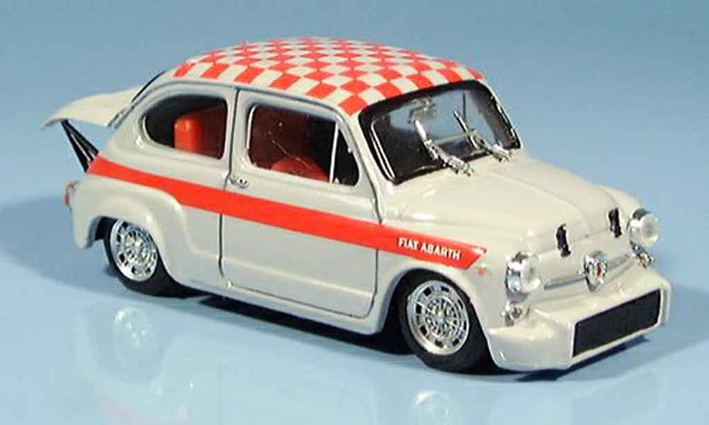 Fiat Abarth 1000 1/43 Brumm Berlina rosso grigio 1966 modellino in miniatura