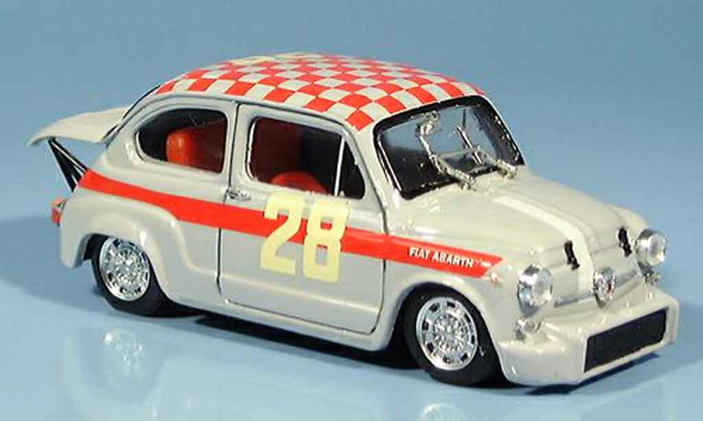Fiat 600 1/43 Brumm Abarth 1000 No.28 Steinmetz Dritter Monza 1966 modellino in miniatura