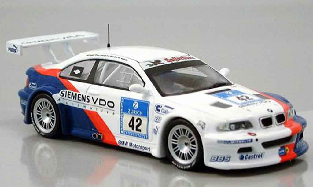 Bmw M3 E46 1/43 IXO GTR E46 No. 42 Stuck Said Duel Nurburgring 2004 modellino in miniatura