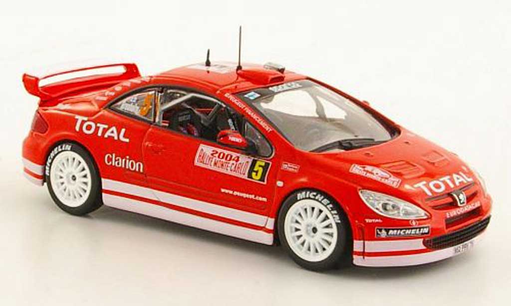 Peugeot 307 WRC 1/43 Norev WRC No.5 Total Gronholm / Rautiainen Rally Monte Carlo 2004 modellino in miniatura