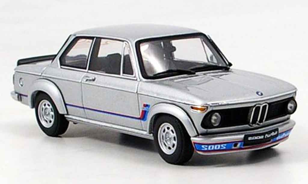 Bmw 2002 Turbo 1/43 Autoart Turbo grigio metallisee 1973 modellino in miniatura