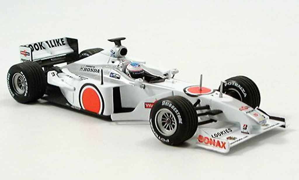 Honda F1 1/43 Minichamps BAR 002 T. Sato 1. Test Barcelona 2000 modellino in miniatura