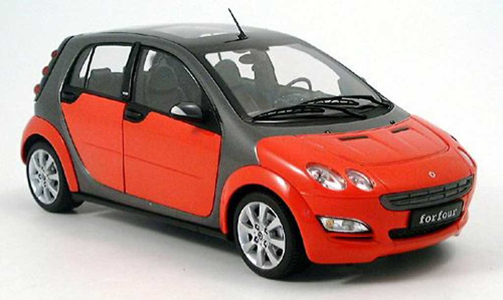 Smart ForFour 1/18 Kyosho rosso grigio 2004 modellino in miniatura