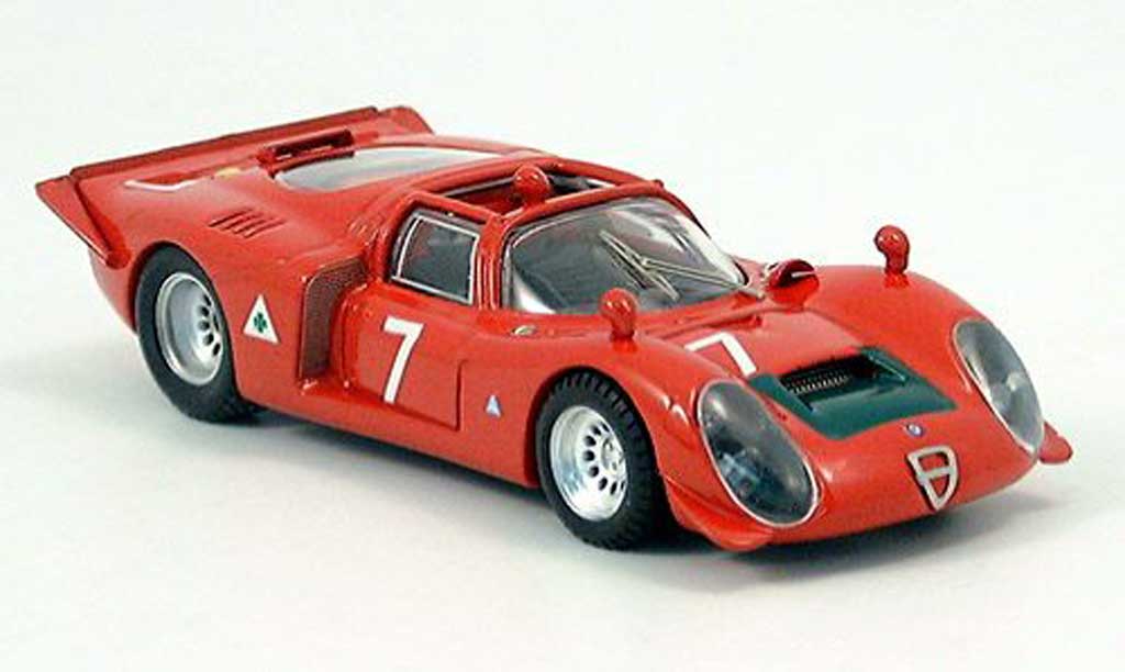 Alfa Romeo 33.2 1968 1/43 Best 1968 Spyder No.7 Facetti/Biscaldi Mugello modellino in miniatura