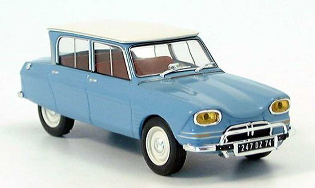 Citroen Ami 6 1/43 IXO blu/bianco modellino in miniatura