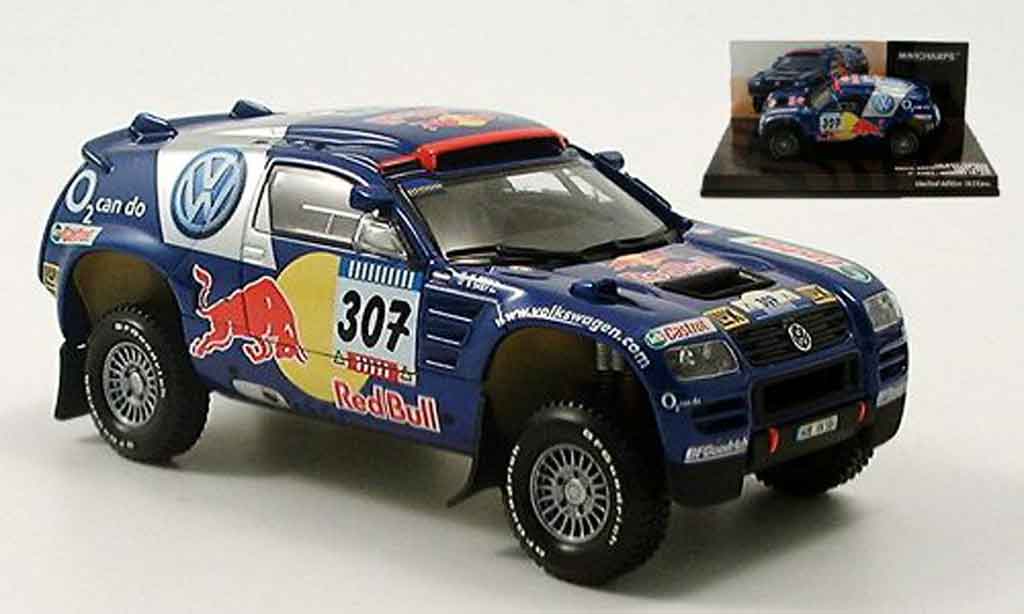 Volkswagen Touareg 1/43 Minichamps rallye dakar saby perin 2005 modellino in miniatura
