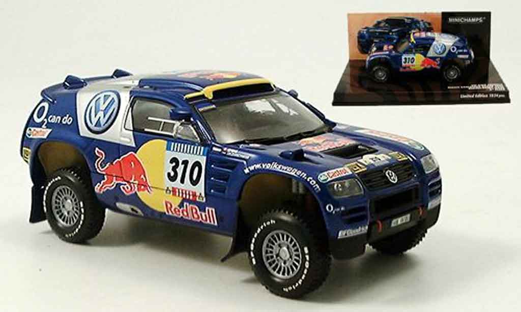 Volkswagen Touareg 1/43 Minichamps rallye dakar kleinschmidt pons 2005 modellino in miniatura