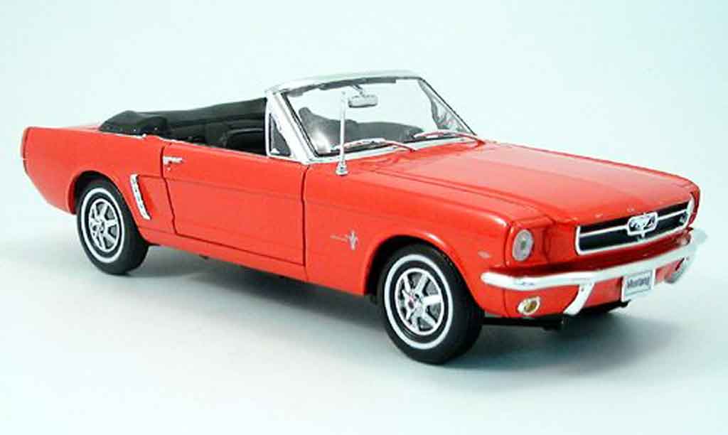 Ford Mustang 1964 1/18 Welly 1964 cabriolet rosso offen modellino in miniatura