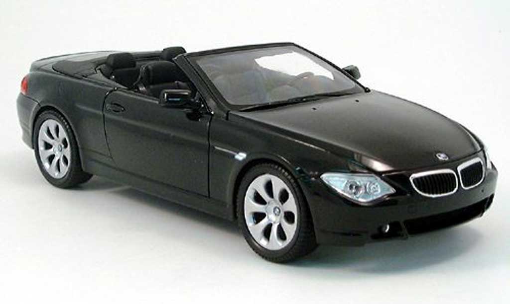 Bmw 645 E64 1/18 Welly E64 ci cabriolet nero 2004 modellino in miniatura