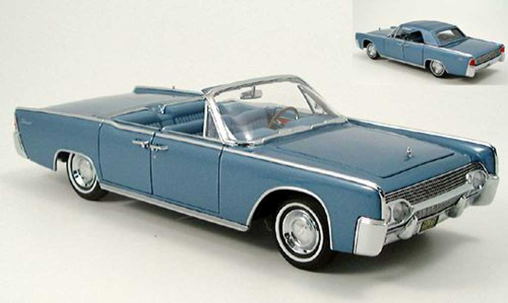 Lincoln Continental 1961 1/18 Yat Ming 1961 cabriolet blu modellino in miniatura