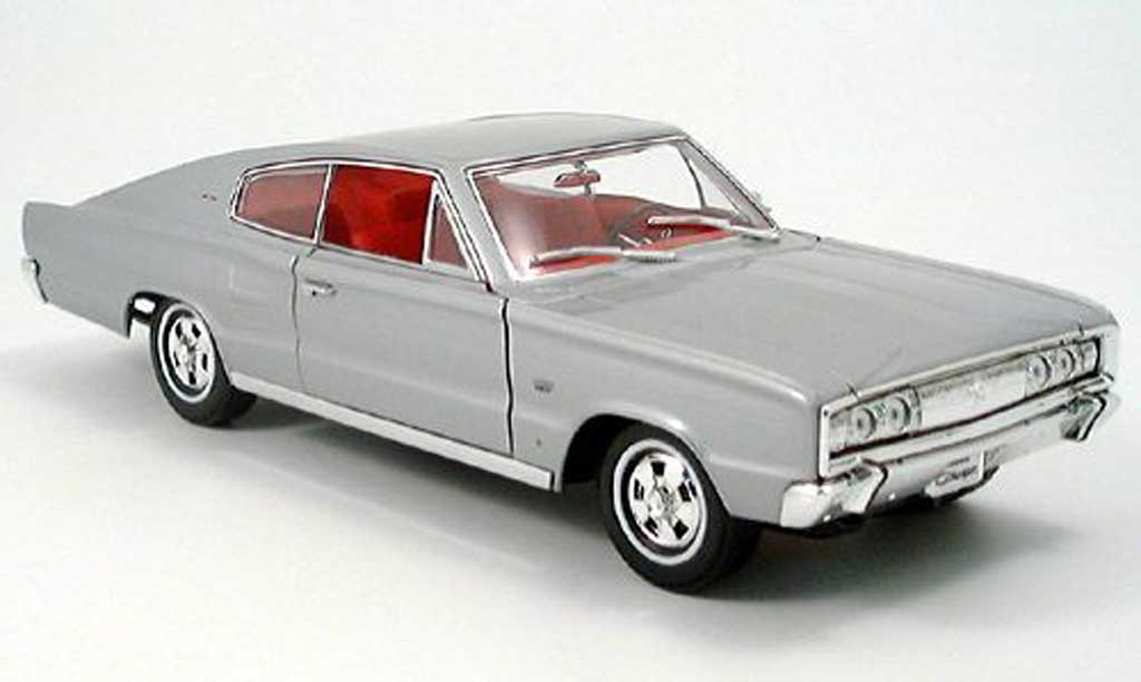 Dodge Charger 1966 1/18 Yat Ming 1966 grigio modellino in miniatura