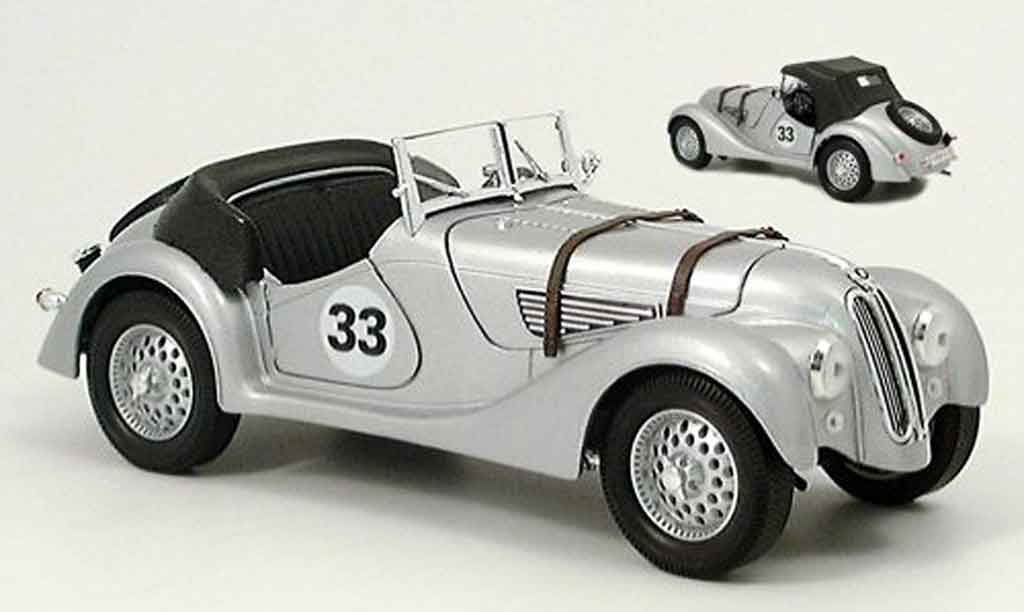 Bmw 328 1940 1/18 Yat Ming 1940 no.33 grigio modellino in miniatura