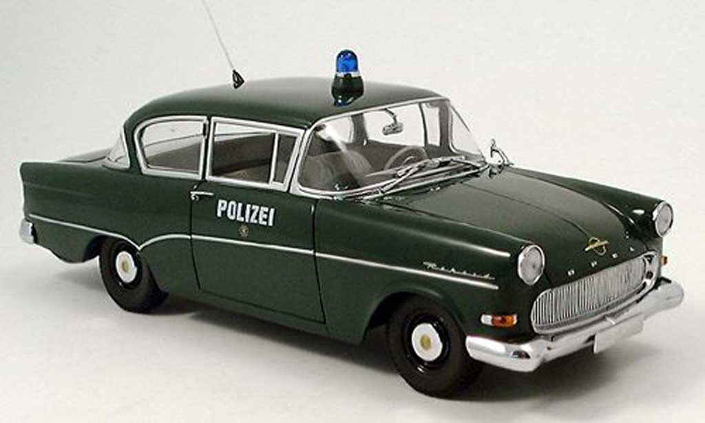 Opel Rekord 1/18 Minichamps p1 police 1958 modellino in miniatura