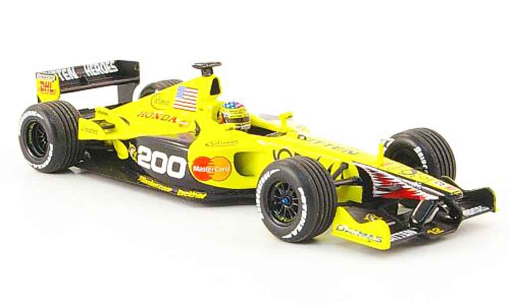 Honda F1 1/43 Minichamps Jordan Mugen EJ 11 Alesi 200. GP 2001 modellino in miniatura