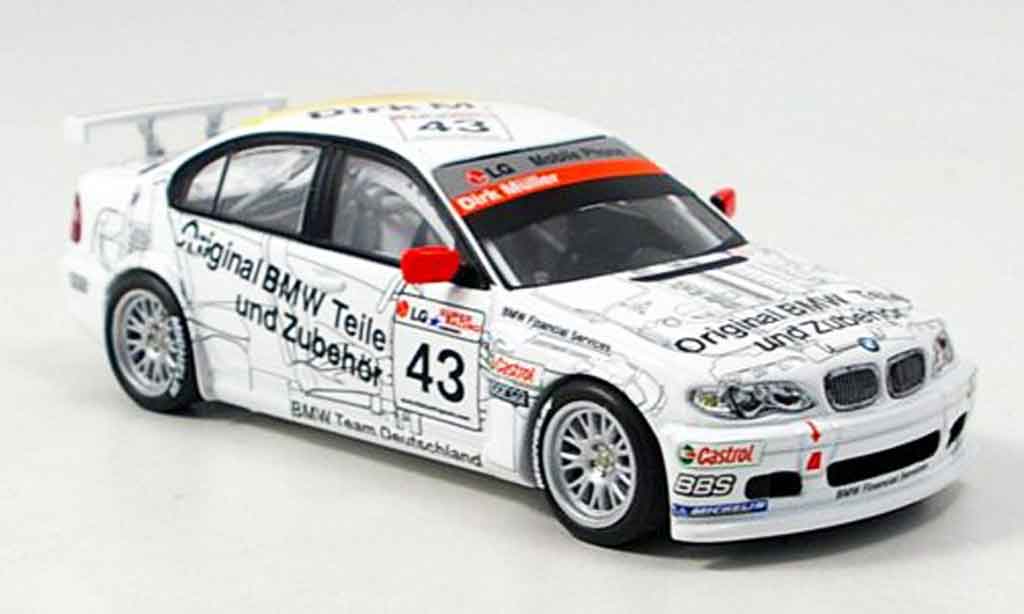 Bmw 320 E46 1/43 Minichamps E46 i Schnitzer ETCC D. Muller 2003 modellino in miniatura