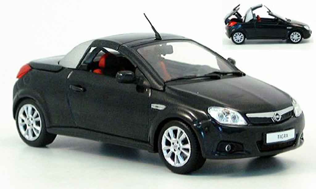 Opel Tigra 1/43 Minichamps twin top nero funktionsfahiges verd 2004 modellino in miniatura
