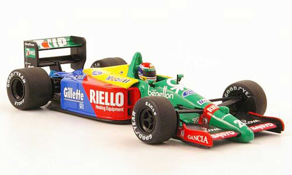 Ford F1 1989 1/43 Minichamps 1989 Benetton B 189 No.20 Riello E.Pirro Saison modellino in miniatura