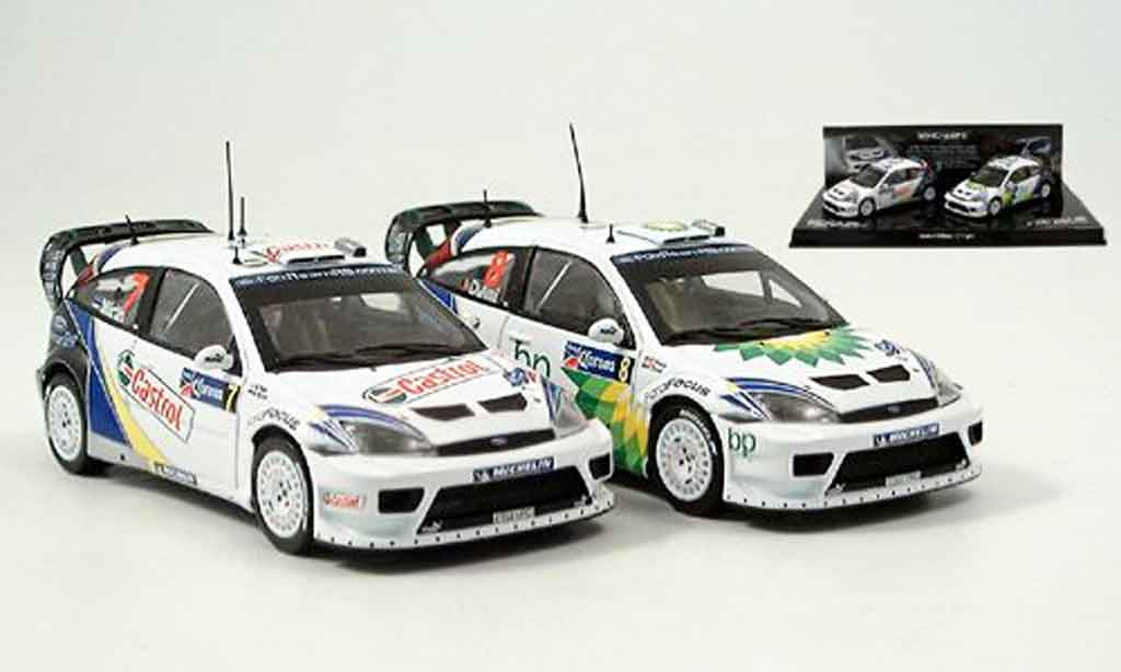 Ford Focus RS WRC 1/43 Minichamps RS WRC Doppelsieg Mexico 2er Set 2004 modellino in miniatura