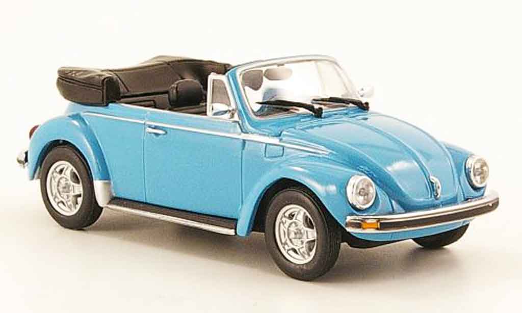 Volkswagen Coccinelle 1/43 Minichamps 1303 cabriolet blu 1974 modellino in miniatura