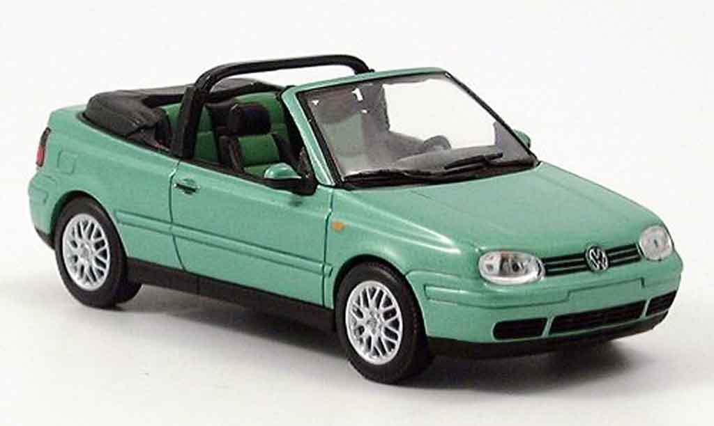 Volkswagen Golf III 1/43 Minichamps III cabriolet grun 1999 modellino in miniatura