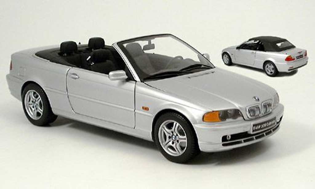 Bmw 328 E46 1/18 Kyosho E46 ci cabriolet grigio modellino in miniatura