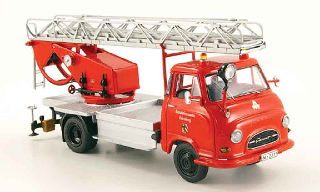 Hanomag Garant 1/43 Schuco pompier Drehleiter modellino in miniatura