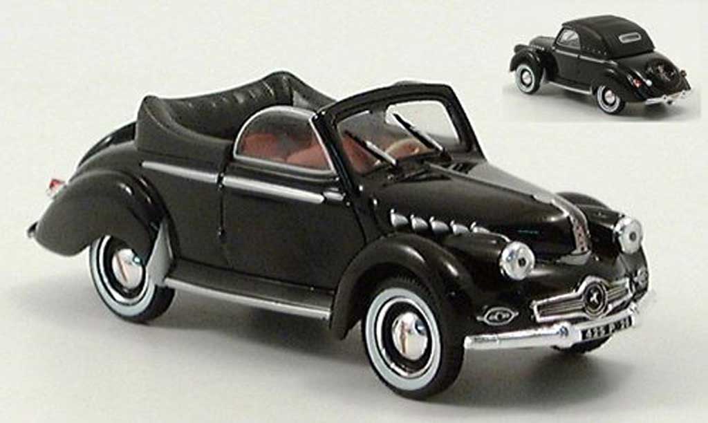 Panhard Dyna X 1950 1/43 Norev X 1950 Cabriolet nero modellino in miniatura