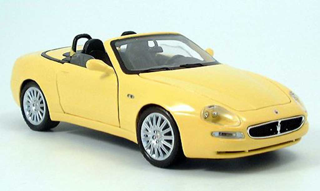 Maserati GT Spyder 1/18 Burago giallo 2003 modellino in miniatura
