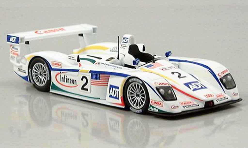 Audi R8 2004 1/43 Minichamps 2004 LeMans Letho Werner Pirro modellino in miniatura