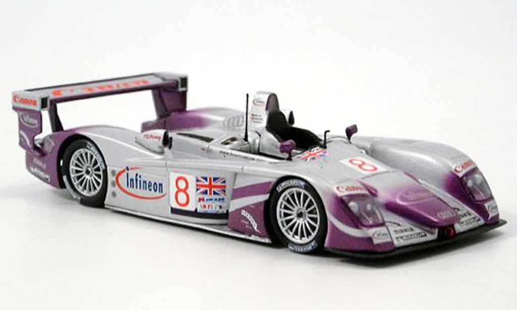Audi R8 2004 1/43 Minichamps 2004 LeMans No. 8 Biela Kaffer McNish modellino in miniatura