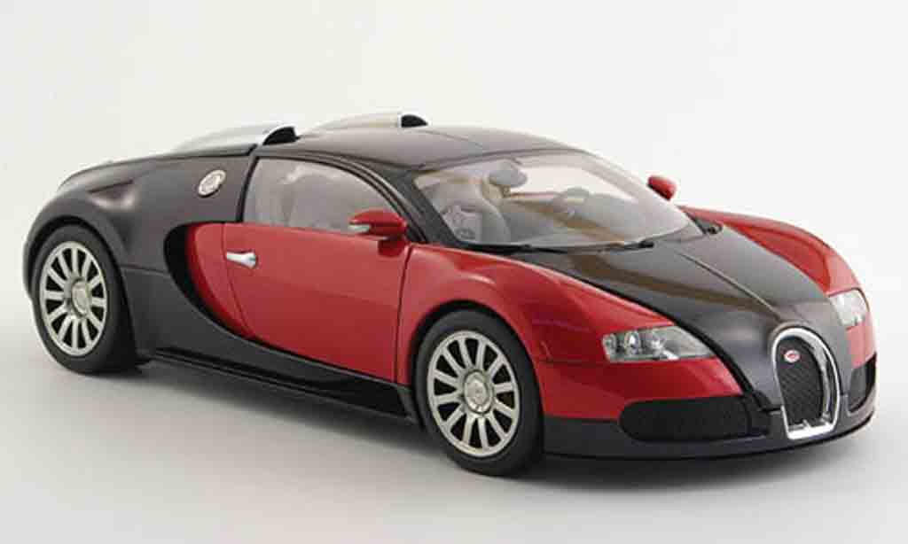 Bugatti Veyron 16.4 1/18 Autoart 16.4 eb rosso nero modellino in miniatura