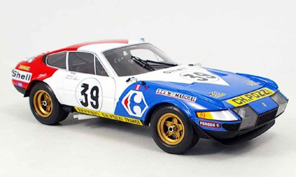 Ferrari 365 GTB/4 1/18 Kyosho GTB/4 no. 39 lm sieger carefour 1972 modellino in miniatura