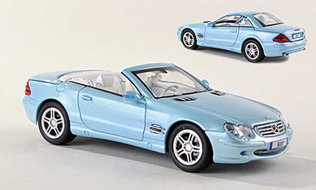 Mercedes Classe SL 500 1/43 Norev 500 (R230) clair-blu modellino in miniatura