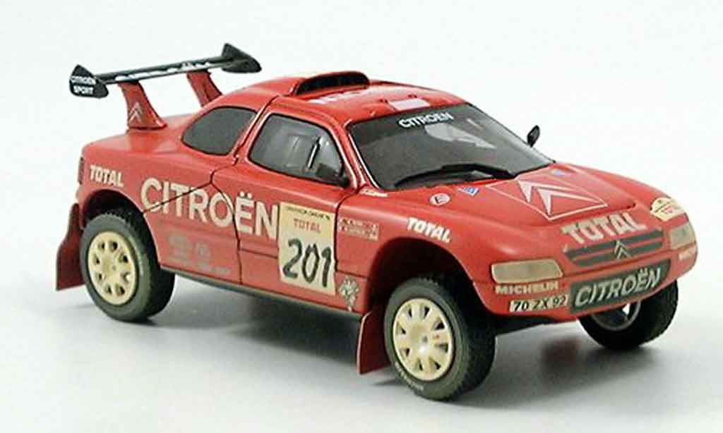 Citroen ZX 1/43 Norev dakar avec schmutzeffekt 1996 modellino in miniatura