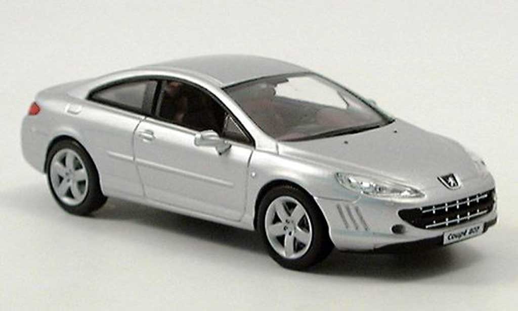 Peugeot 407 coupe 1/43 Norev coupe grigio 2005 modellino in miniatura