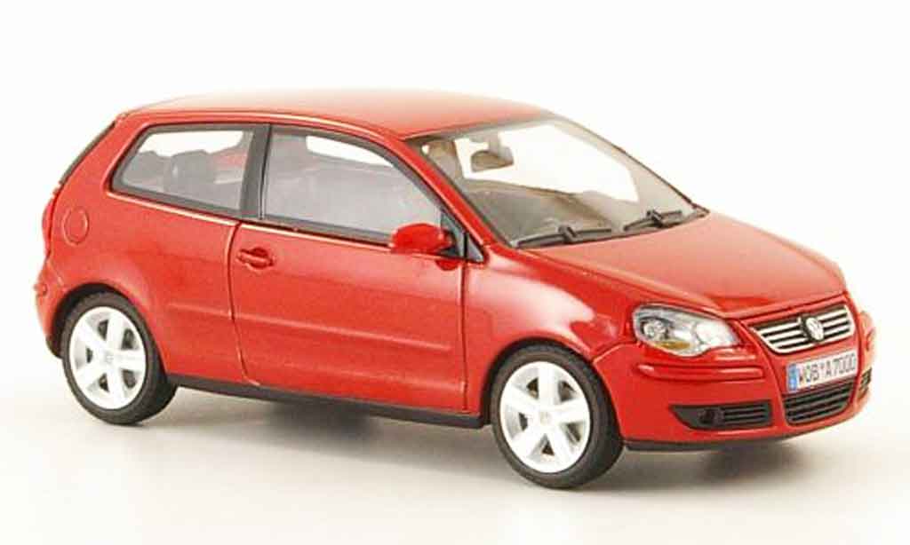 Volkswagen Polo 2005 1/43 Minichamps 2005 rosso modellino in miniatura
