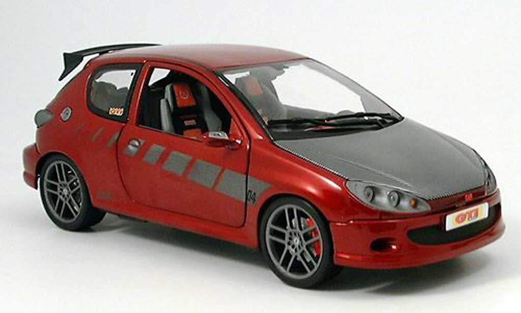 Peugeot 206 1/43 Norev Street Racer rosso modellino in miniatura