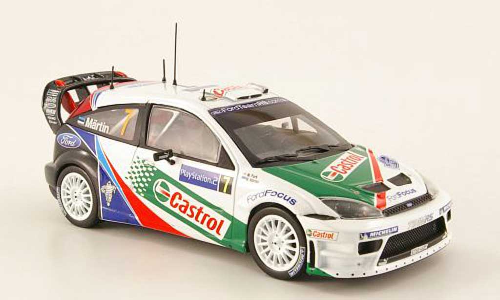 Ford Focus RS WRC 1/43 Minichamps RS WRC No.7 Castrol Sieger Rally Korsika 2004 modellino in miniatura