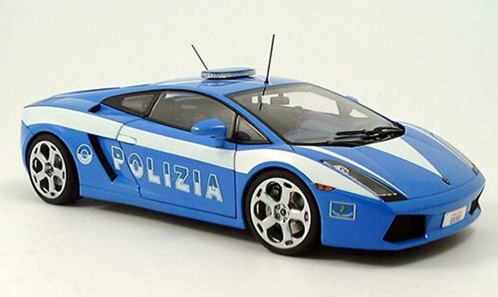 Lamborghini Gallardo 1/18 Autoart police italien modellino in miniatura