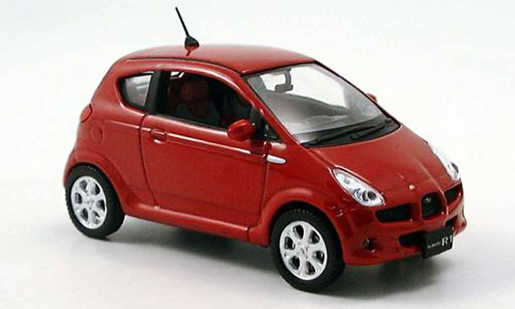Subaru R1 1/43 Norev rosso 2006 modellino in miniatura