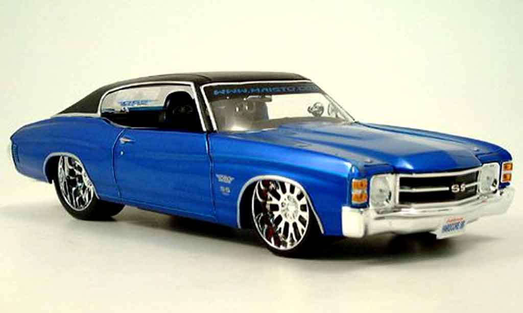 Chevrolet Chevelle 1971 1/18 Maisto 1971 SS454 prorodz tuningcar blu modellino in miniatura