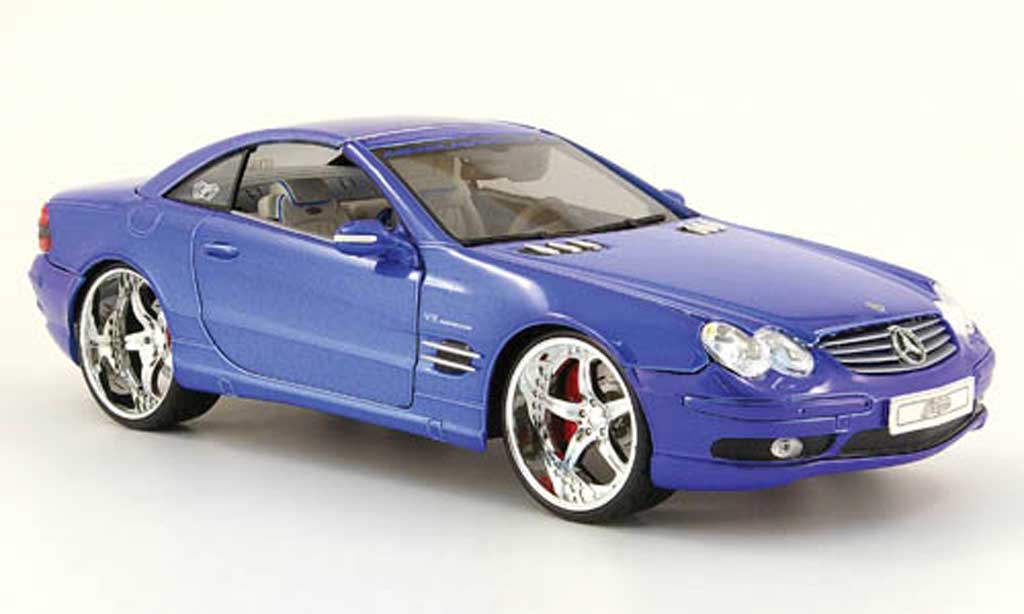 Mercedes Classe SL 1/18 Maisto 55 amg playerz tuningcar blu modellino in miniatura