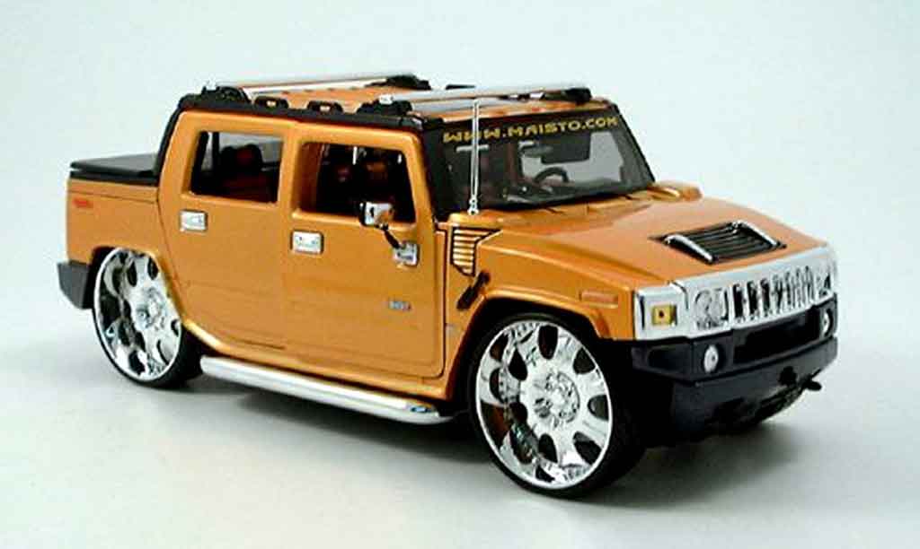 Hummer H2 1/18 Maisto sut concept orange tuningcar playerz modellino in miniatura