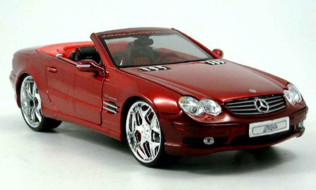 Mercedes Classe SL 1/18 Maisto 55 amg cabrio rosso tuningcar playerz modellino in miniatura