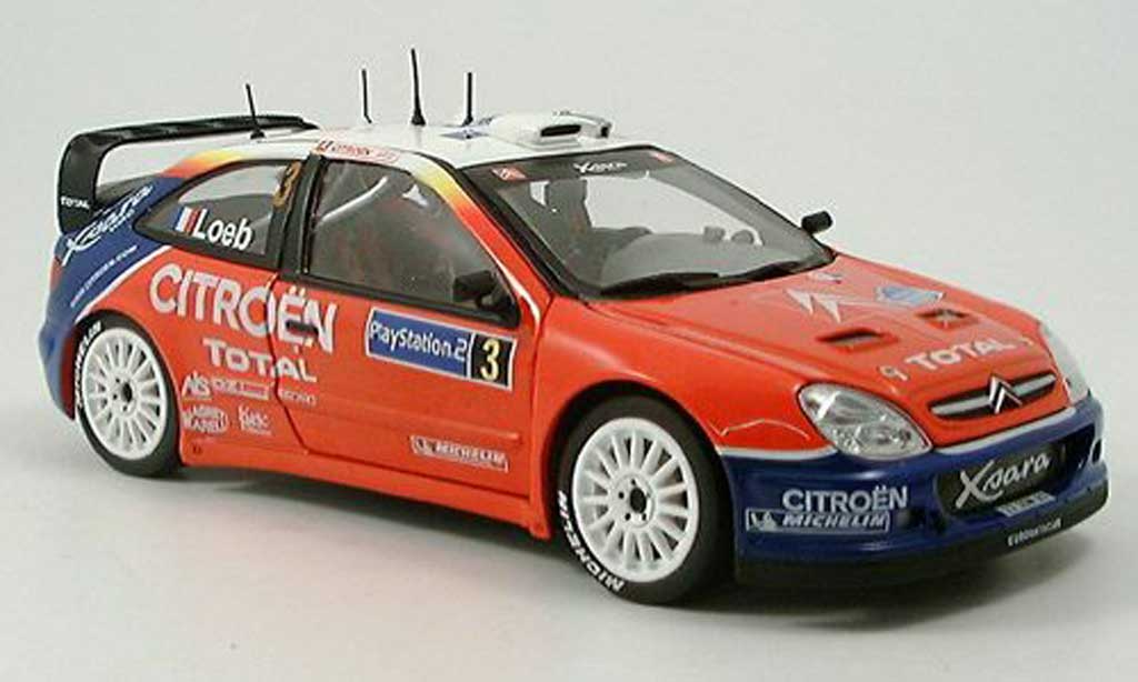 Citroen Xsara WRC 2004 1/18 Sun Star WRC 2004 no.3 total tour de corse modellino in miniatura