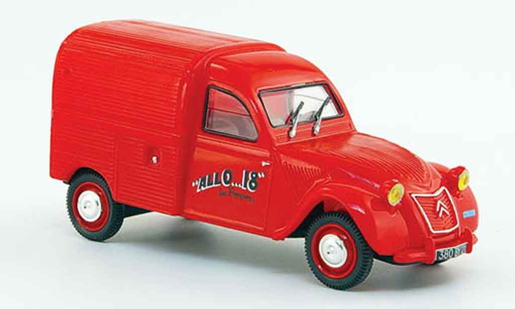 Citroen 2CV 1/43 Norev az pompiers dijon pompier frankreich 1955 modellino in miniatura