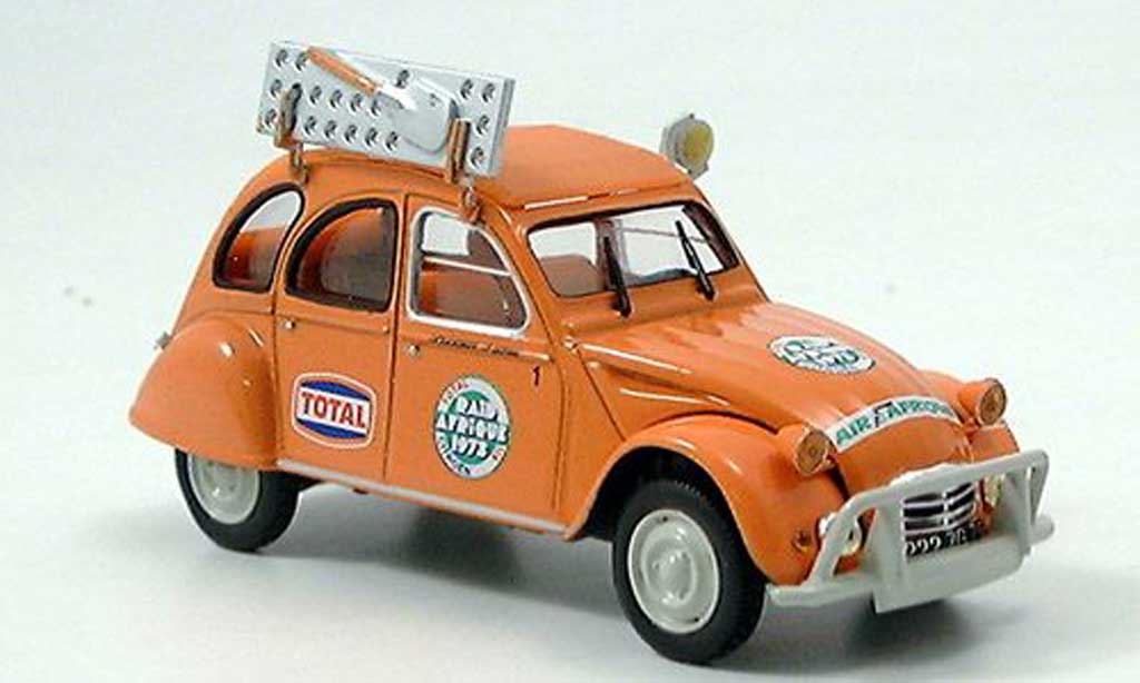 Citroen 2CV 1/43 Norev Raid Afrique Rallye Afrique 1973 modellino in miniatura