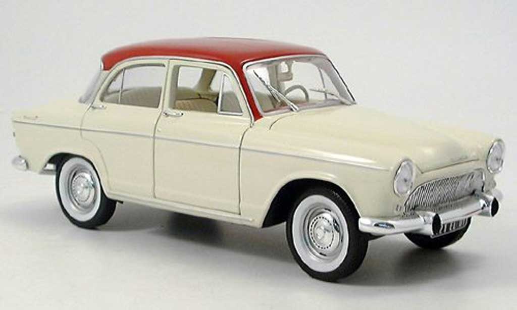 Simca P 60 1/18 Norev montlhery rosso-beige 1961 modellino in miniatura