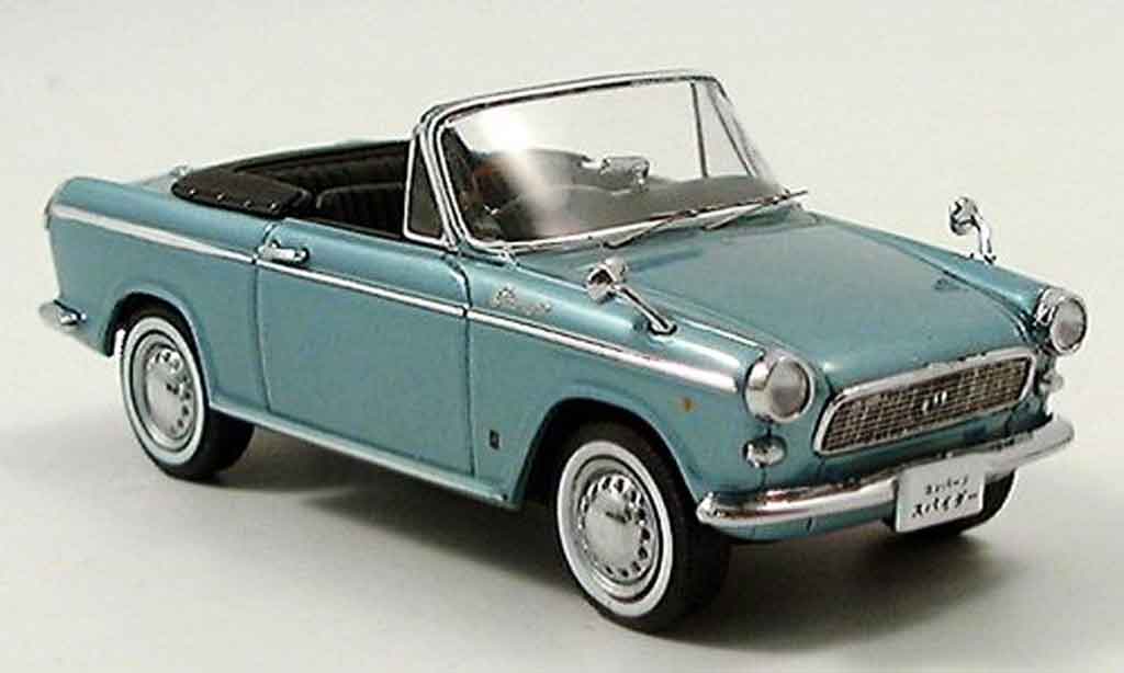 Daihatsu Compagno 1/43 Ebbro Spider blu 1965 modellino in miniatura