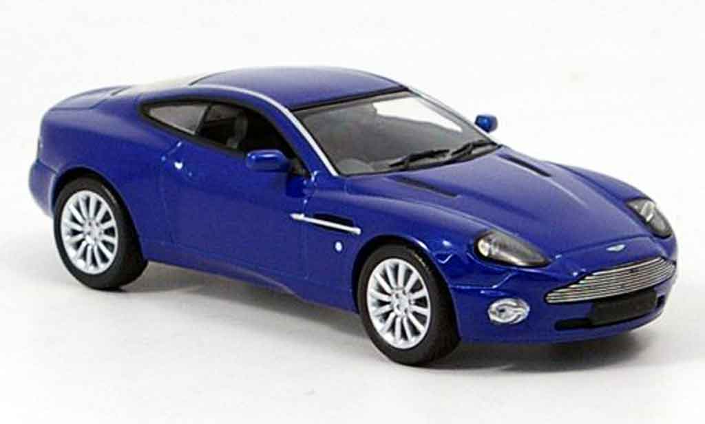 Aston Martin Vanquish 1/43 Minichamps v12 blu modellino in miniatura